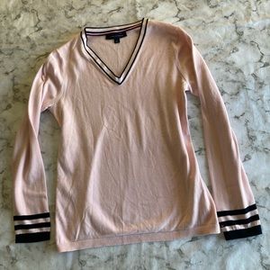 Light pink collegiate look v neck Tommy Hilfiger Sweater